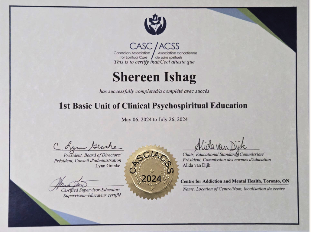 Clinical Psychospiritual Education Certificate